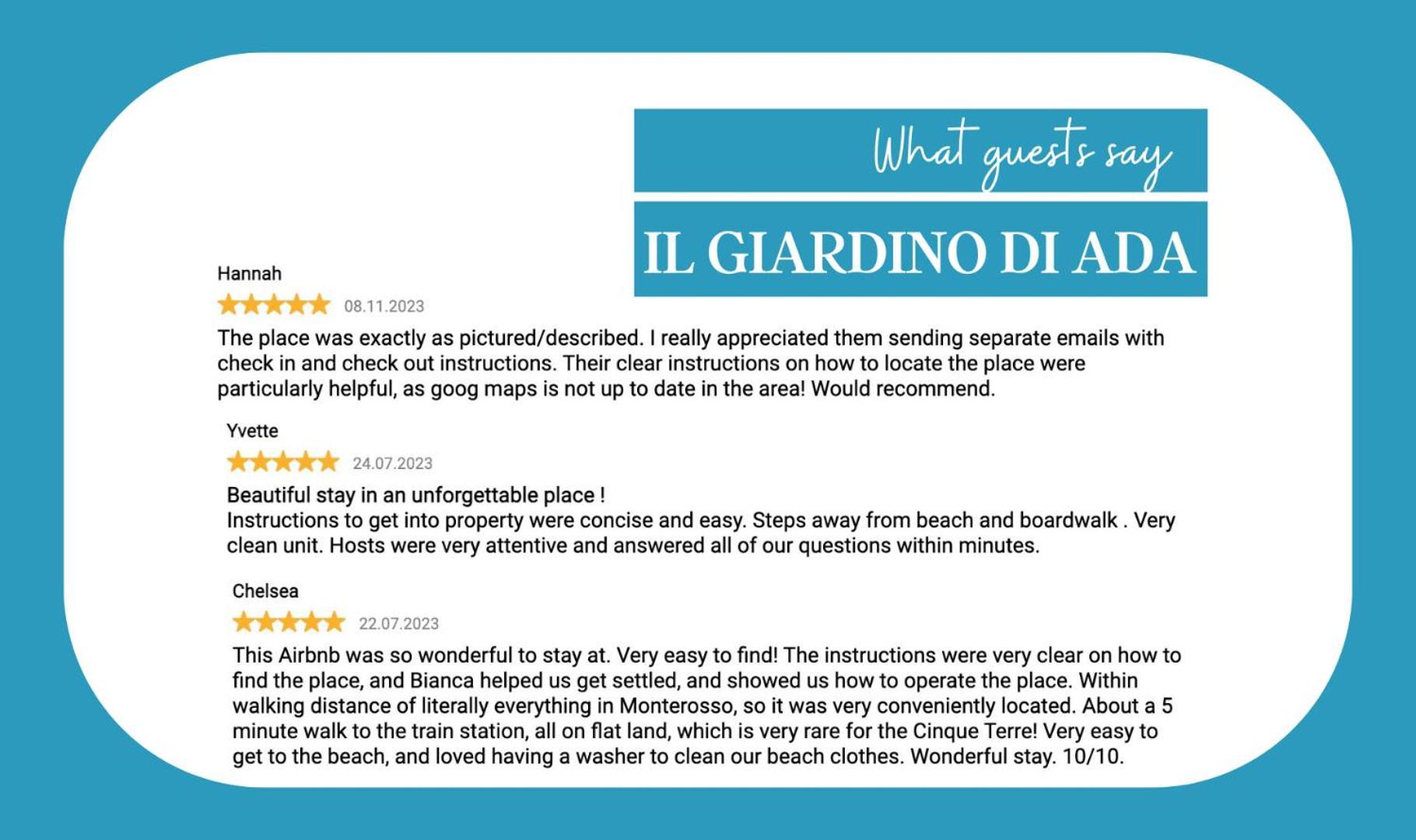 Il Giardino Di Ada Ground Floor Studio With Ac And Patio Monterosso al Mare Exteriör bild